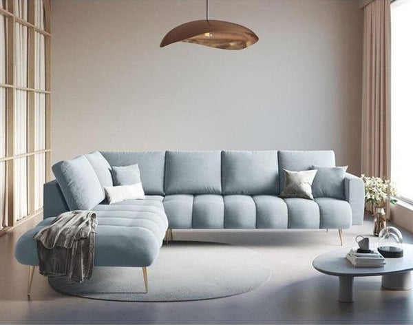 Alhome Corner sofa, size 70x180x70x270 cm - grey - AL-537 - Zrafh.com - Your Destination for Baby & Mother Needs in Saudi Arabia