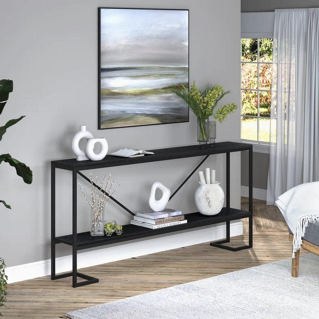 Alhome Entrance Table 25x80x200 cm - Black - AL-245 - Zrafh.com - Your Destination for Baby & Mother Needs in Saudi Arabia