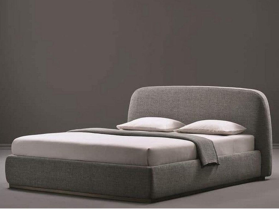 Alhome Velvet Bed, Size 200x180x120 cm - Gray - AL-251 - Zrafh.com - Your Destination for Baby & Mother Needs in Saudi Arabia