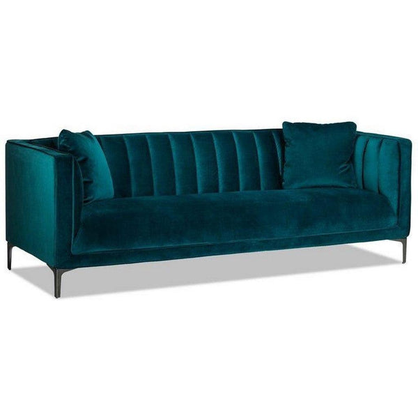 AlhomeThree-seater sofa made of Swedish wood and velvet - green - AL-600 - Zrafh.com - Your Destination for Baby & Mother Needs in Saudi Arabia