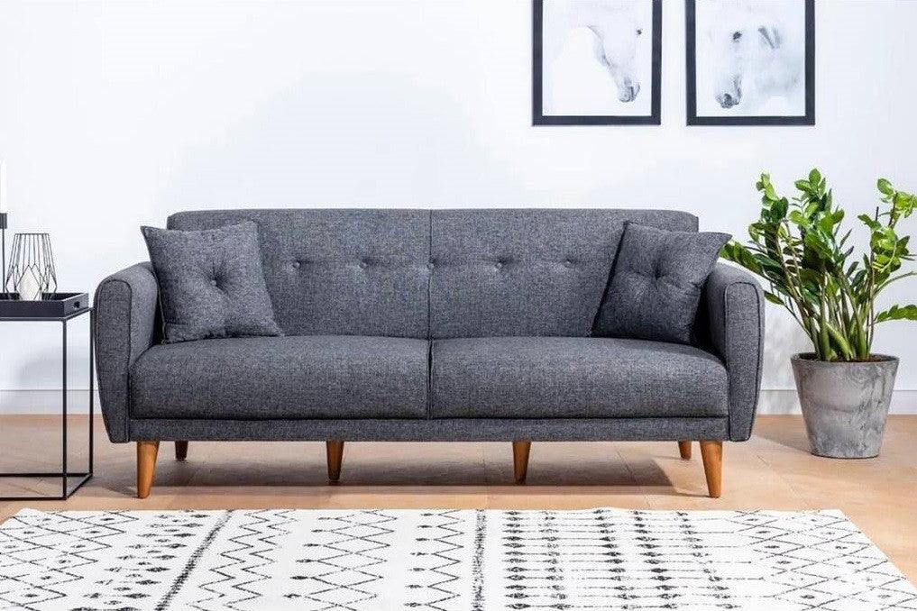 AlhomeTwo-Seater Sofa - 170x80x90 cm - Gray - AL-307 - Zrafh.com - Your Destination for Baby & Mother Needs in Saudi Arabia