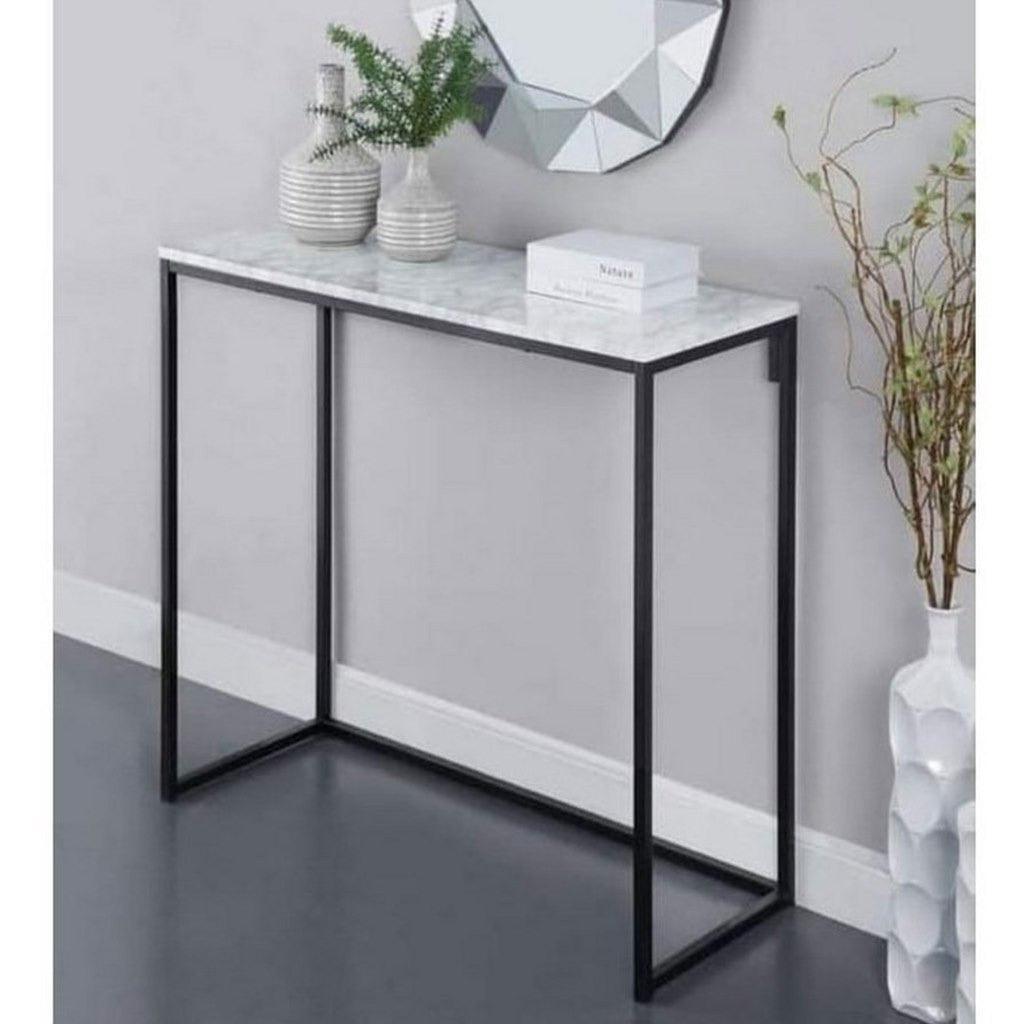 Alhome Entrance Table 70x80x30 cm - Black and White - AL-454 - Zrafh.com - Your Destination for Baby & Mother Needs in Saudi Arabia