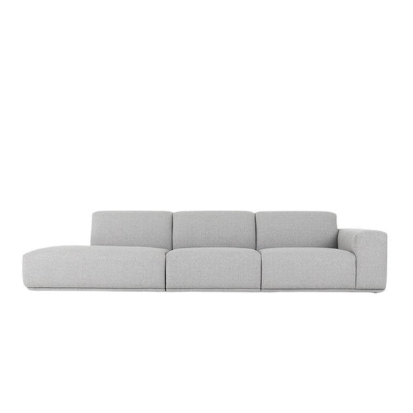 Alhome Corner sofa, size 220x88x85x150 cm - grey - AL-421 - Zrafh.com - Your Destination for Baby & Mother Needs in Saudi Arabia