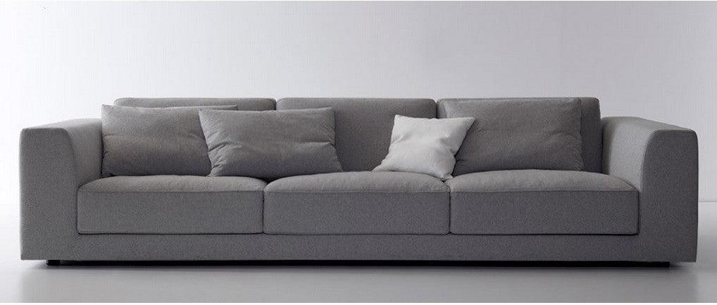 Alhome Three-Seater Linen Sofa - Gray - AL-432 - Zrafh.com - Your Destination for Baby & Mother Needs in Saudi Arabia