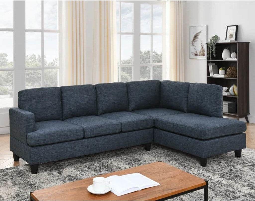 Alhome L-Shape Sofa 300x170x95x85 cm - Grey - Zrafh.com - Your Destination for Baby & Mother Needs in Saudi Arabia