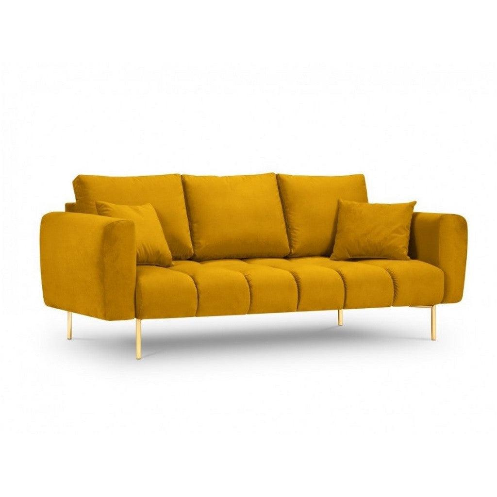 Alhome Sofa 85x213x85 cm - Yellow - Zrafh.com - Your Destination for Baby & Mother Needs in Saudi Arabia