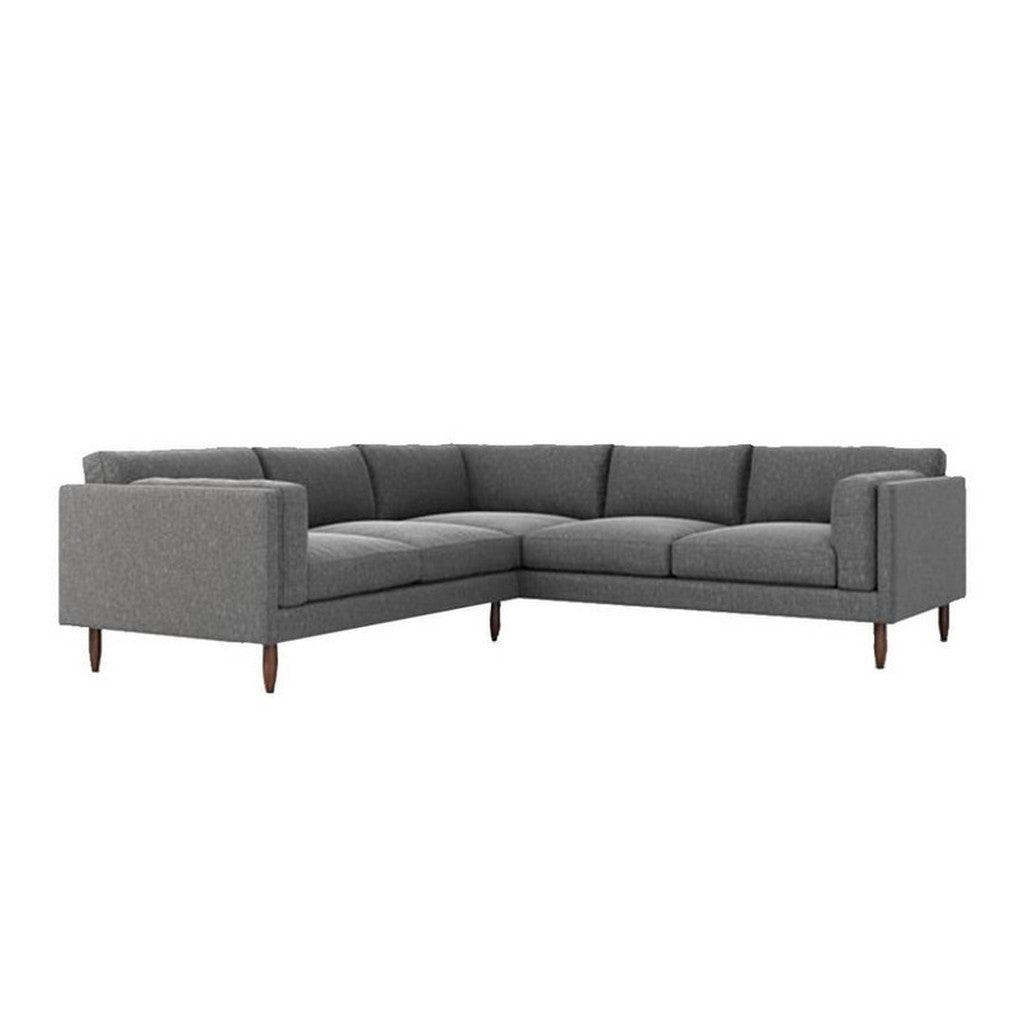 Alhome L-Shape Sofa 300x85x300x85 cm - Grey - Zrafh.com - Your Destination for Baby & Mother Needs in Saudi Arabia