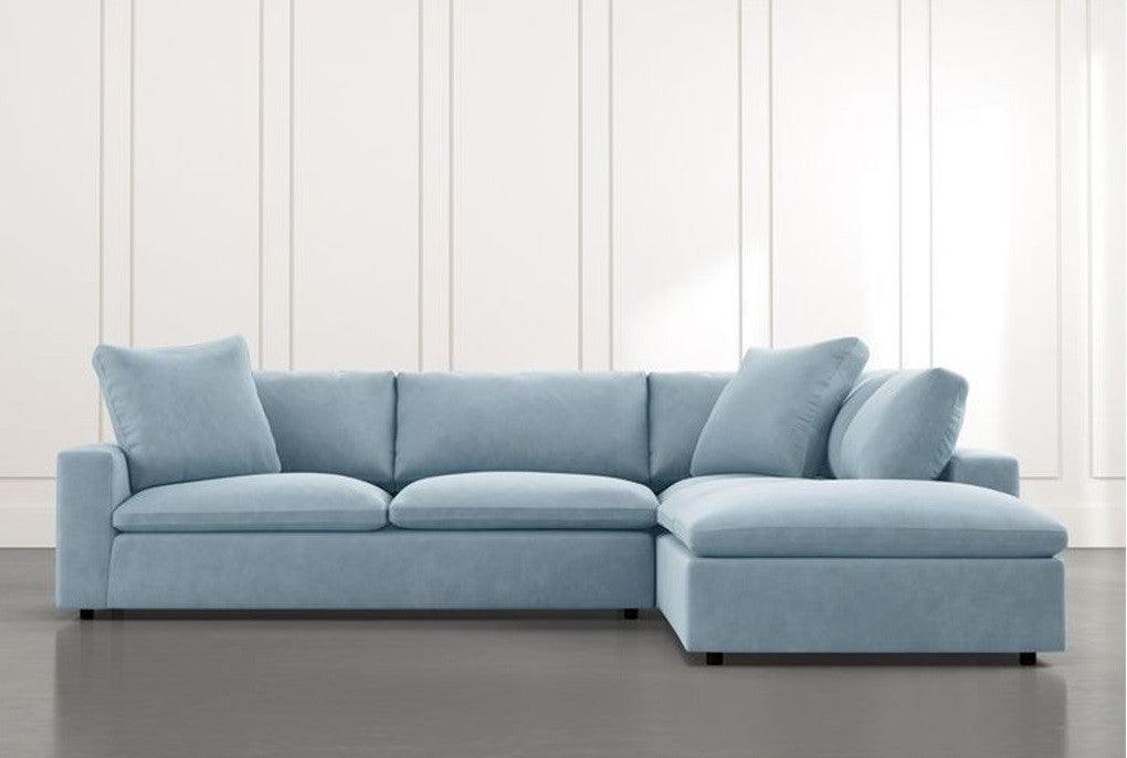 Alhome L-Shape Sofa 260x170x85x90 cm - Blue - Zrafh.com - Your Destination for Baby & Mother Needs in Saudi Arabia