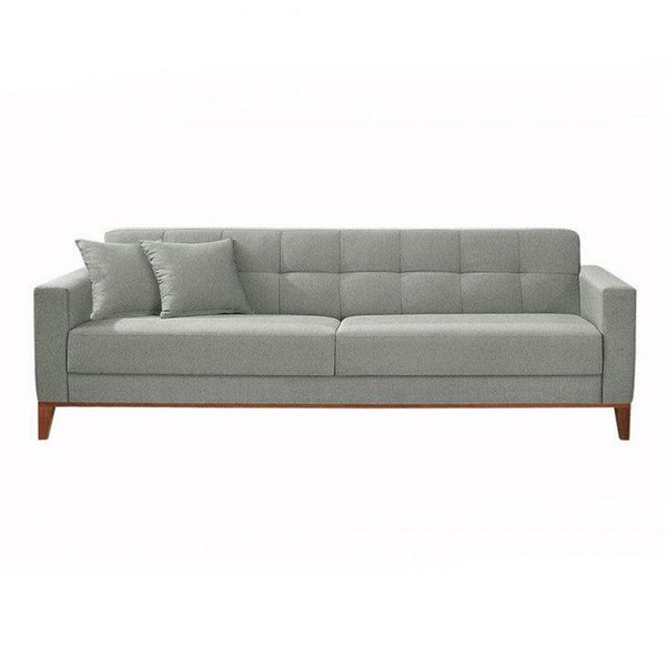 Alhome Swedish Wood and Linen 3 Seaters Sofa - Grey - AL-1234 - Zrafh.com - Your Destination for Baby & Mother Needs in Saudi Arabia