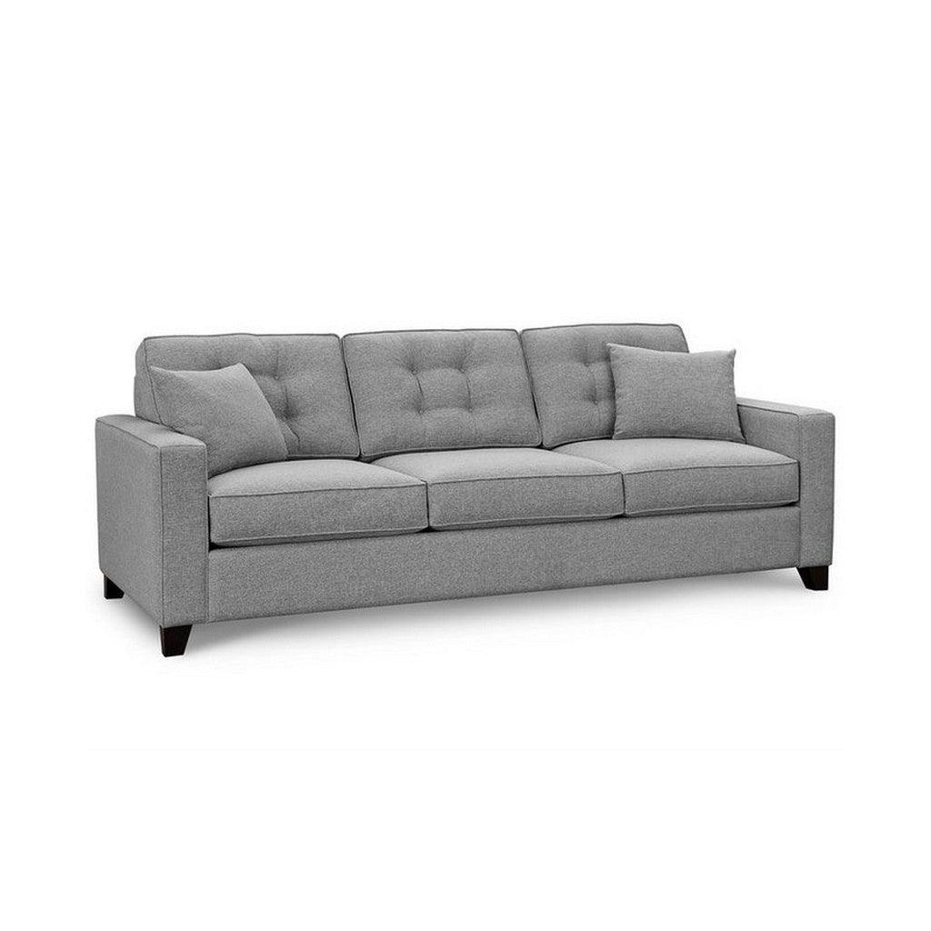 Alhome Swedish Wood and Linen 3 Seaters Sofa - Grey - AL-1600 - Zrafh.com - Your Destination for Baby & Mother Needs in Saudi Arabia