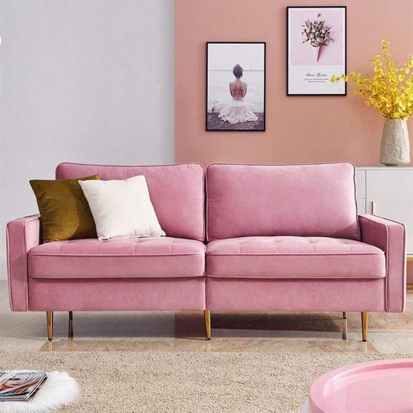 Alhome Sofa 140x75x80 cm - Pink - Zrafh.com - Your Destination for Baby & Mother Needs in Saudi Arabia