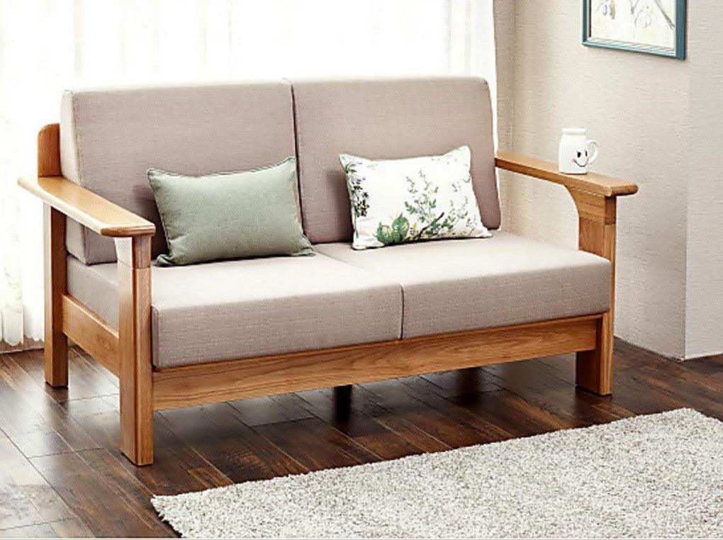 Alhome Sofa 80x150x75 cm - Beige & Brown - BLA.OA.1998 - Zrafh.com - Your Destination for Baby & Mother Needs in Saudi Arabia