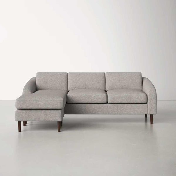 Alhome L-Shape Sofa 85x180x90x250 cm - Grey - Zrafh.com - Your Destination for Baby & Mother Needs in Saudi Arabia