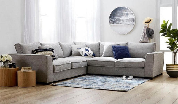 Alhome L-shape Sofa 260x260x95x90 - Grey - AL-1820 - Zrafh.com - Your Destination for Baby & Mother Needs in Saudi Arabia