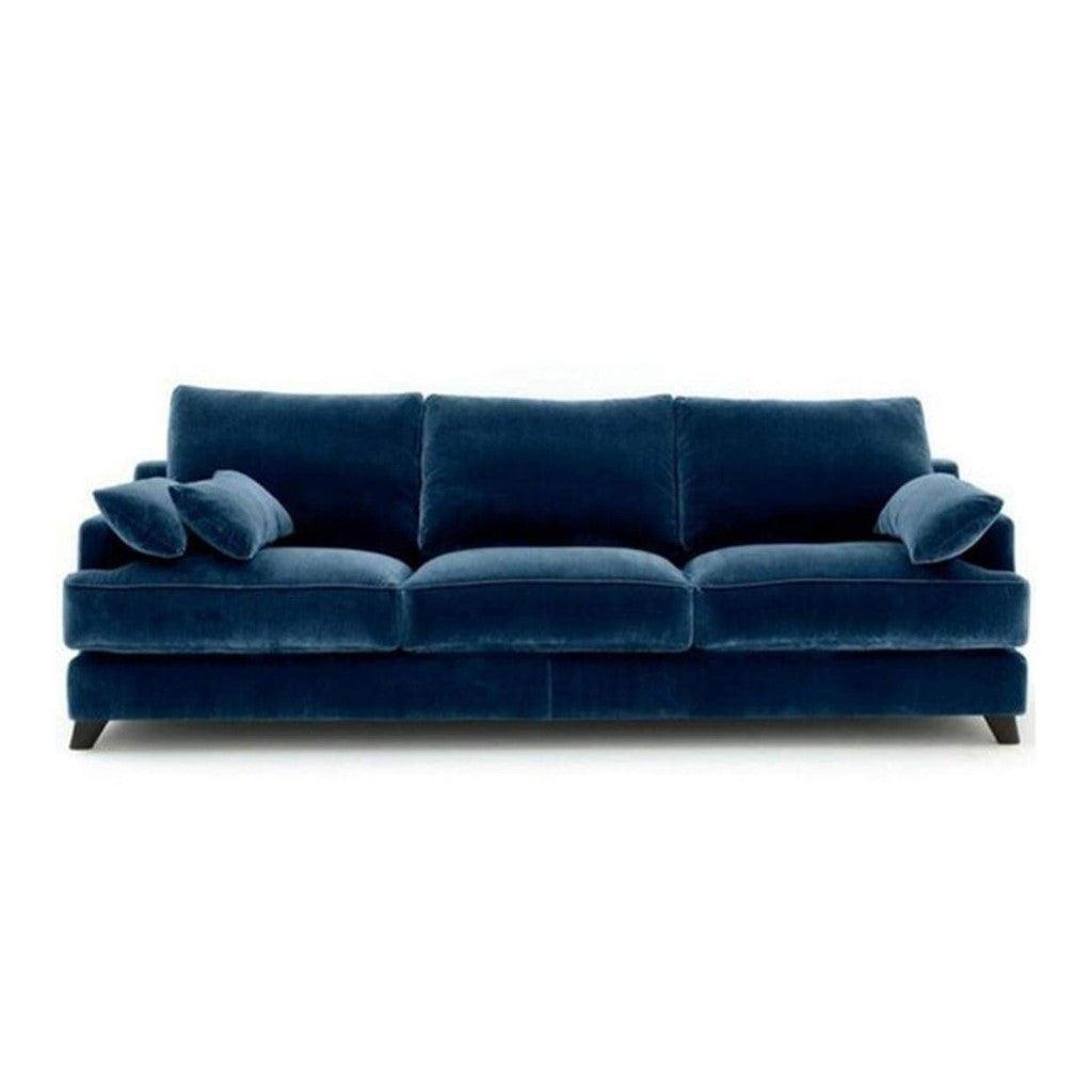 Alhome Velvet 3 Seaters Sofa - Blue - AL-1743 - Zrafh.com - Your Destination for Baby & Mother Needs in Saudi Arabia