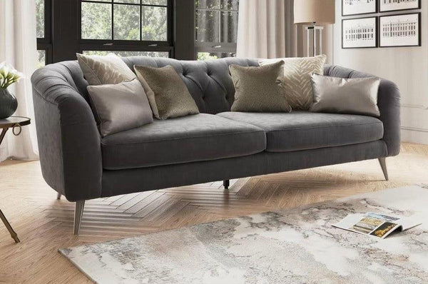 Alhome 4 Seater sofa 300x85x85 cm - Grey - AL-1671 - Zrafh.com - Your Destination for Baby & Mother Needs in Saudi Arabia