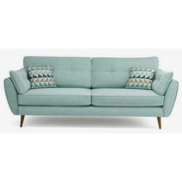 Alhome Chanille and Swedish Wood 3 Seaters Sofa - Green - Zrafh.com - Your Destination for Baby & Mother Needs in Saudi Arabia