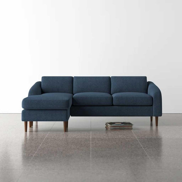 Alhome L-Shape Sofa 85x180x90x250 cm - Blue - Zrafh.com - Your Destination for Baby & Mother Needs in Saudi Arabia