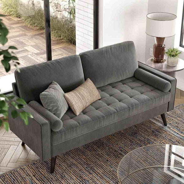 Alhome Mega Store Sofa 85x200x80 cm - Grey - Zrafh.com - Your Destination for Baby & Mother Needs in Saudi Arabia