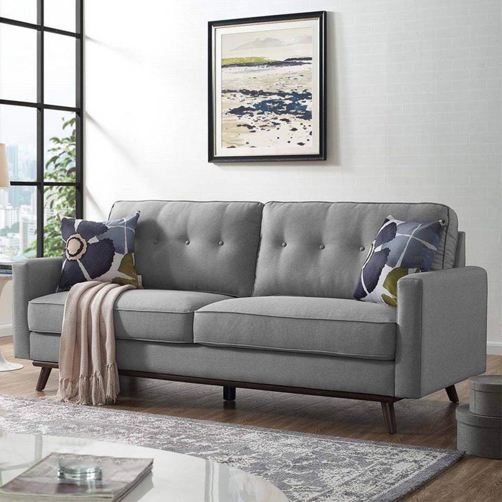 Alhome Sofa 85x210x85 cm - Grey - Zrafh.com - Your Destination for Baby & Mother Needs in Saudi Arabia