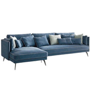 Alhome L-Shape Sofa 280x180x80x85 cm - Blue - Zrafh.com - Your Destination for Baby & Mother Needs in Saudi Arabia