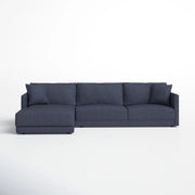 Alhome L-Shape Sofa 90x85x300x200 cm - Blue - Zrafh.com - Your Destination for Baby & Mother Needs in Saudi Arabia