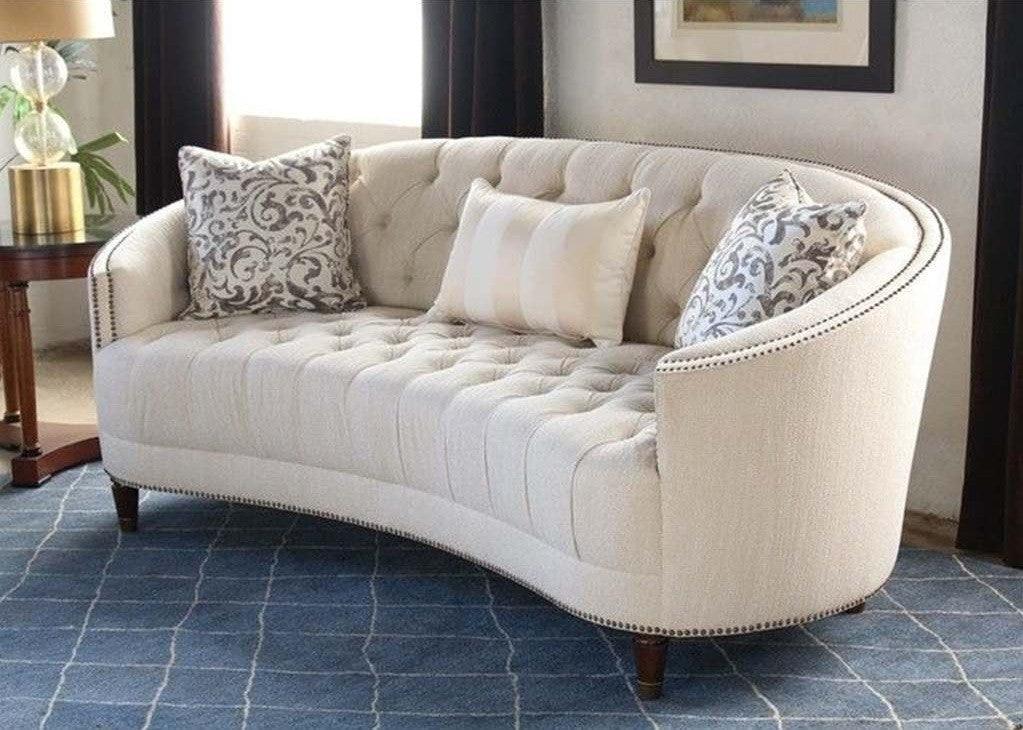 Alhome "Chic Beige Linen 3-Seaters Sofa" - Zrafh.com - Your Destination for Baby & Mother Needs in Saudi Arabia