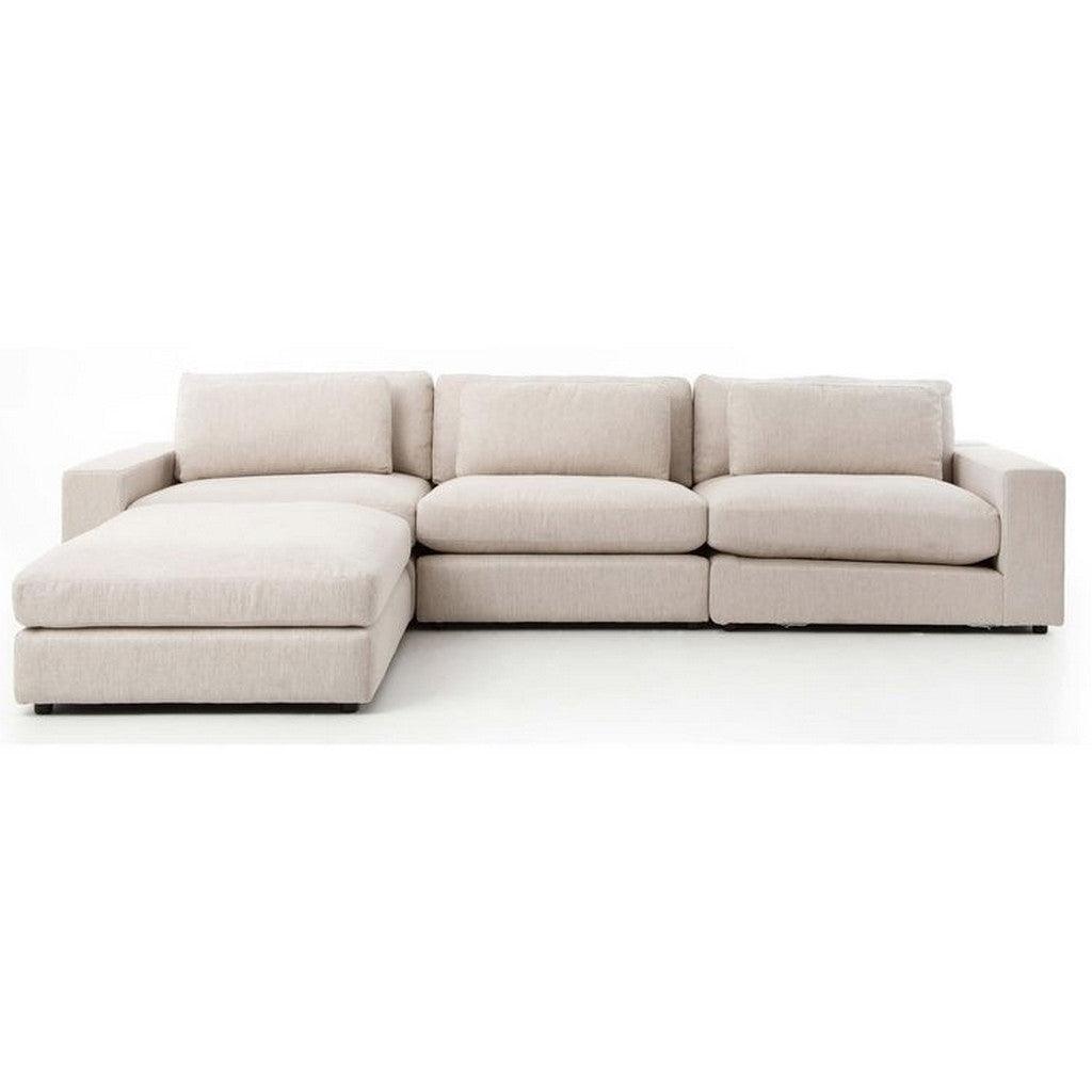 Alhome L Shape sofa 200x300x80x90 cm - Beige - - AL-649 - Zrafh.com - Your Destination for Baby & Mother Needs in Saudi Arabia