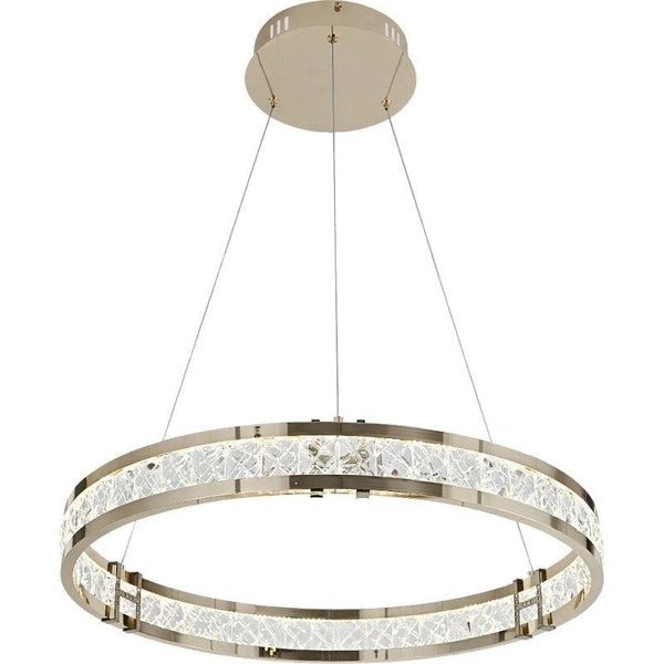 Modern Gold Chandelier With 3 Lights - 42 W By Alhome - ALHOME