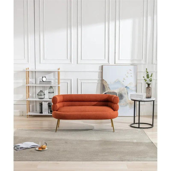 Rusted Orange Boucl√© 2-Seater Sofa By Alhome - ALHOME