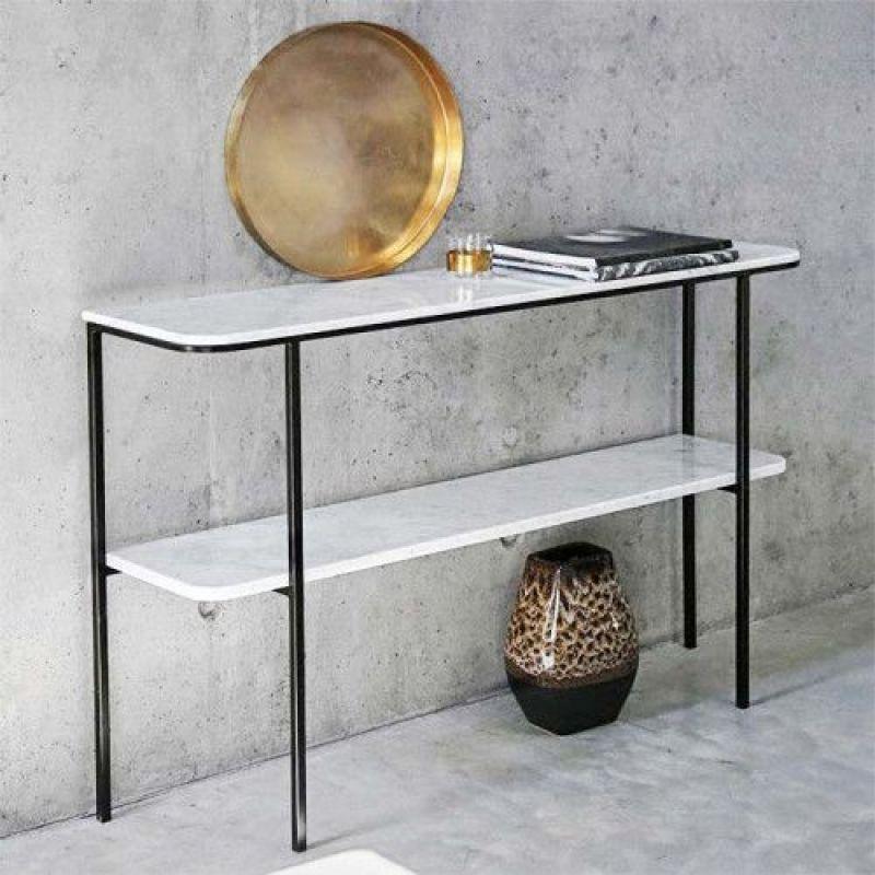 Contemporary Iron and Marble Console Table By Alhome - ALHOME