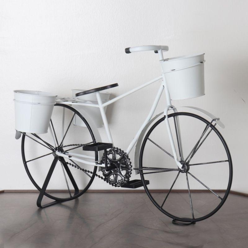 Decoration Metal Bike - White By Alhome - ALHOME