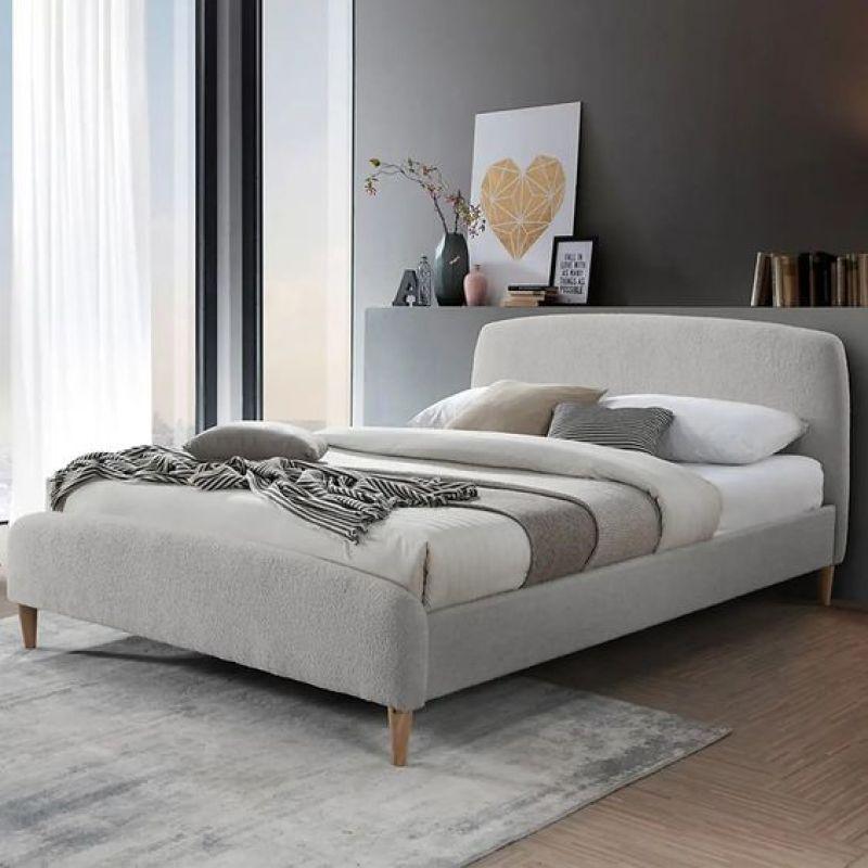 Ethereal Grey Bouclé Haven Single Bed By Alhome - ALHOME