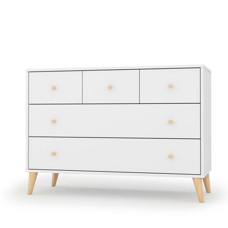 Kids Dresser: 100x40x85 Wood, White by Alhome - 110112843 - ALHOME