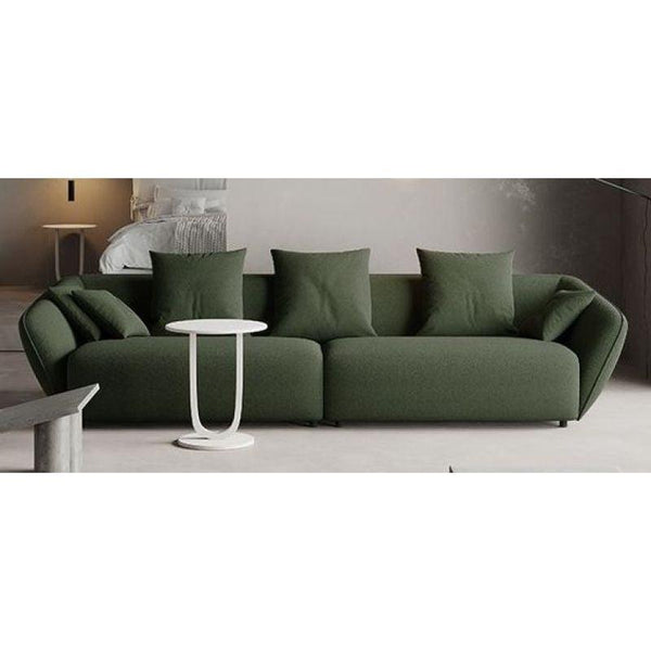 Lush Green Linen 3-Seater Sofa Swedish Wood By Alhome - ALHOME