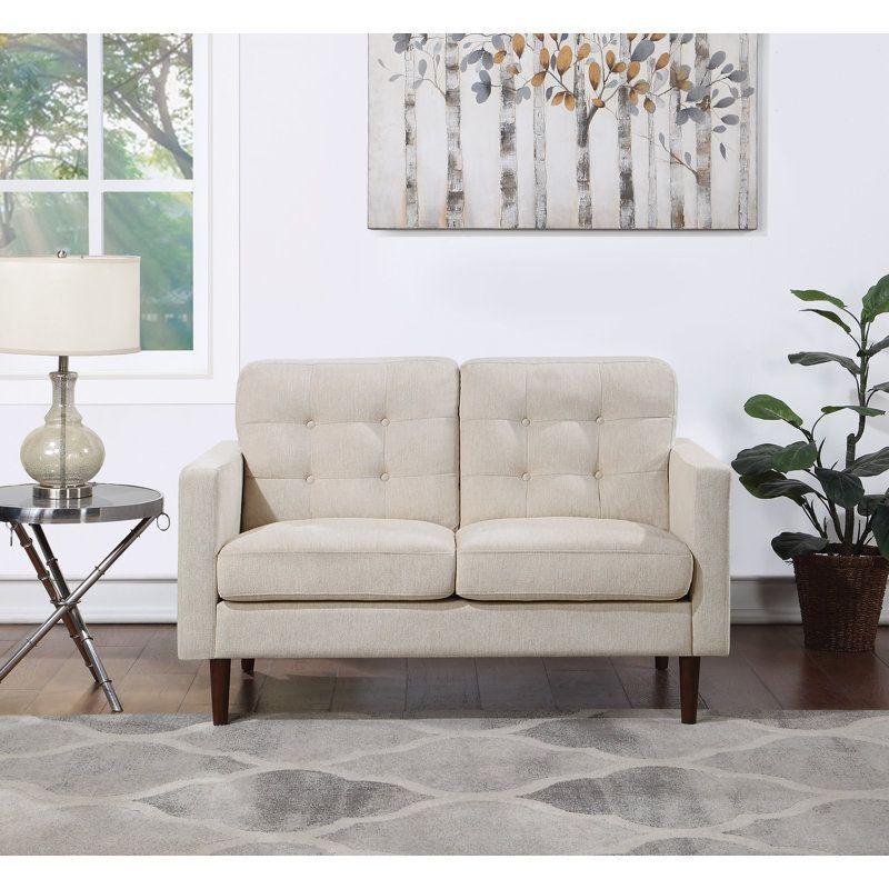 Modern Sturdy Linen 2 Seater Sofa - 180x85x85 cm - By Alhome - ALHOME