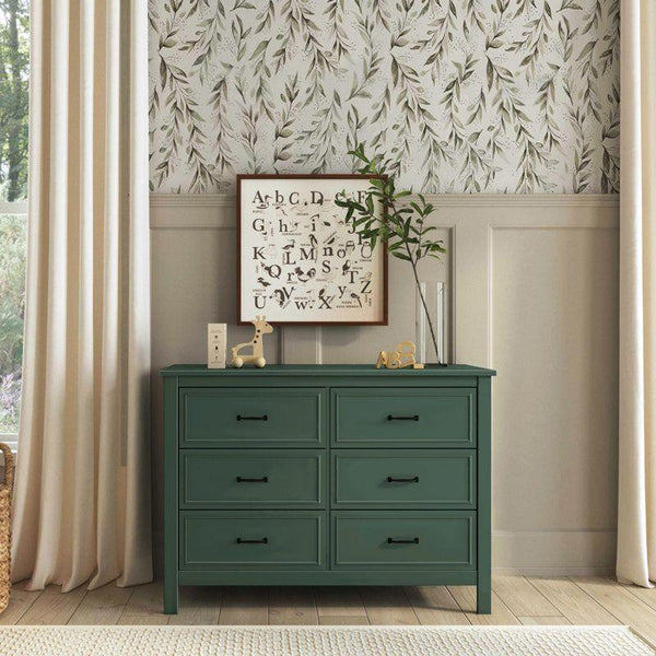 Kids Dresser: 117x49x85 Wood, Green by Alhome - ALHOME