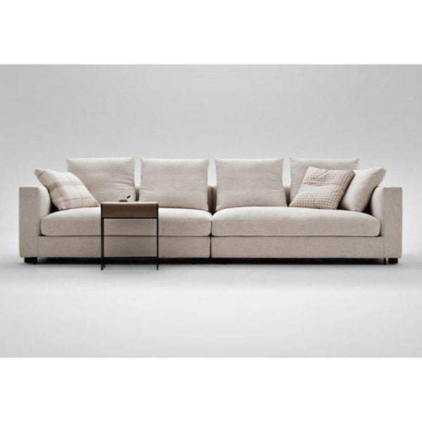 Chic Beige Velvet 3-Seater Sofa - 250x90x45 cm - Swedish Wood By Alhome - ALHOME