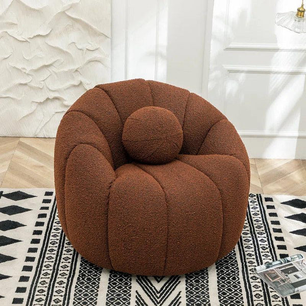 Sophisticated Comfort: Brown Boucl√© Chair By Alhome - ALHOME