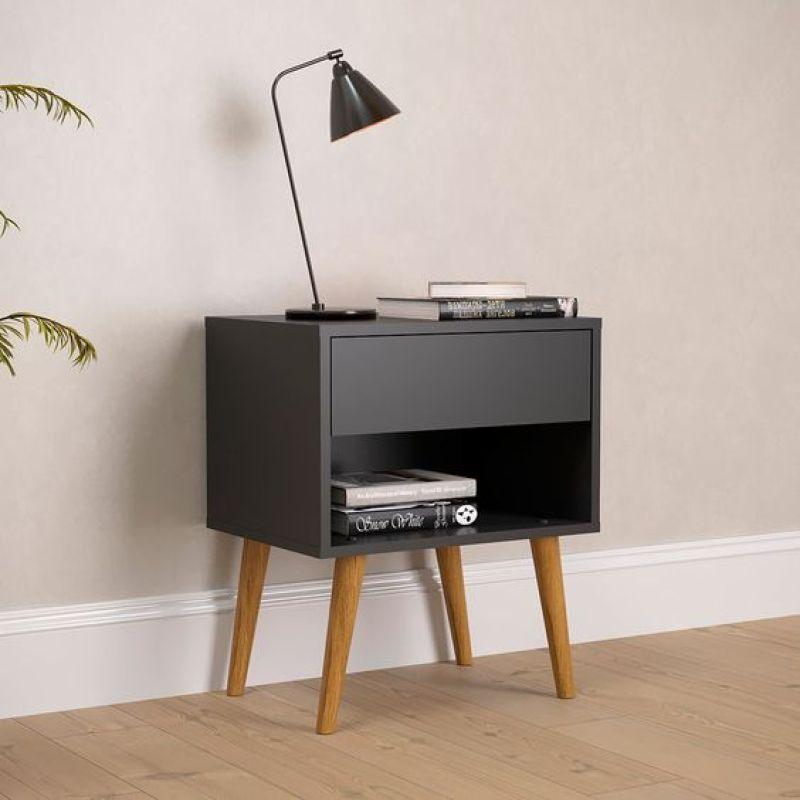 Melamine Contemporary Nightstand By Alhome - 110112448 - ALHOME