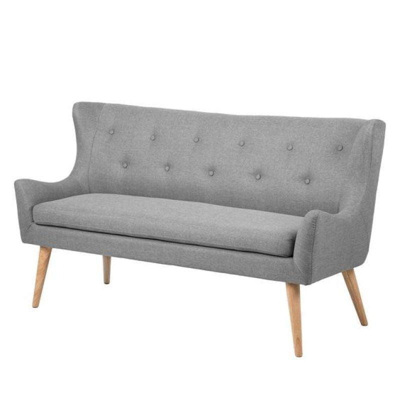 Versatile Gray Linen 3-Seater Sofa Swedish Wood By Alhome - ALHOME