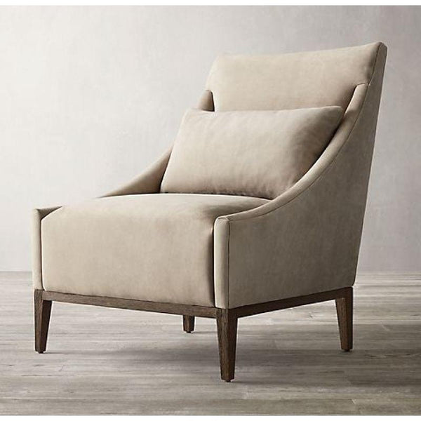 Beige Linen Elegance Chair with Swedish Wood By Alhome - ALHOME