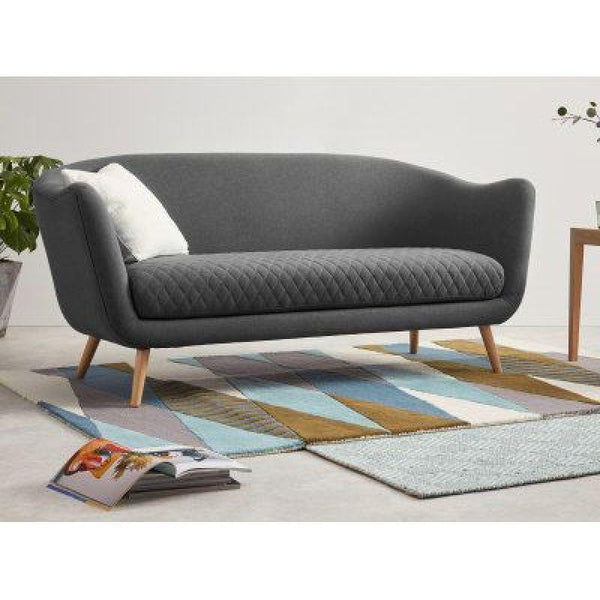 Sophisticated Gray Velvet 2-Seater Sofa Swedish Wood By Alhome - ALHOME