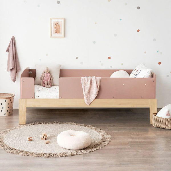 Kids Bed: 120x200x140 Wood, Pink by Alhome - 110112820 - ALHOME