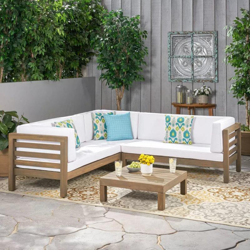 PatioZenith 2-Piece White Outdoor Seating Set By Alhome - Zrafh.com - Your Destination for Baby & Mother Needs in Saudi Arabia