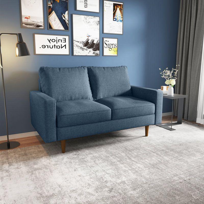 Modern Linen 2 Seater Sofa - 150x85x85 cm - By Alhome - ALHOME