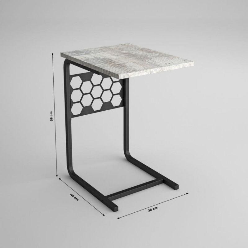 Turkish Singing Table Black Metal And Crystal White Wood By Alhome - 110111999 - ALHOME