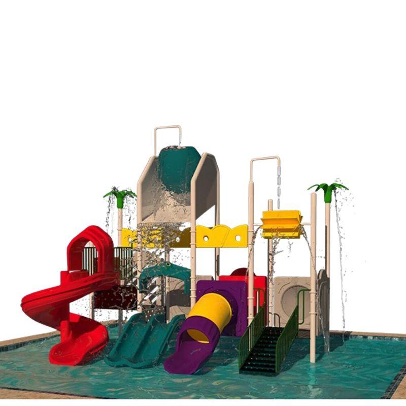 Water Games Set: Roller Coaster Slide, A Roller Slide, And 2 Small Slides by Alhome - ALHOME