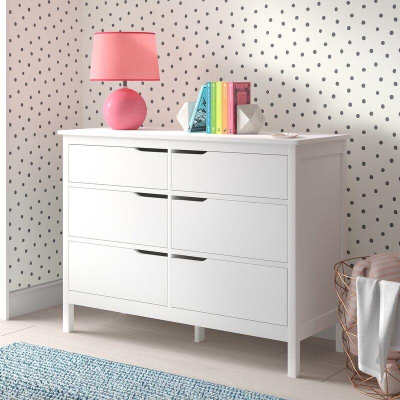 Kids Dresser: 116x44x86 Wood, White by Alhome - ALHOME