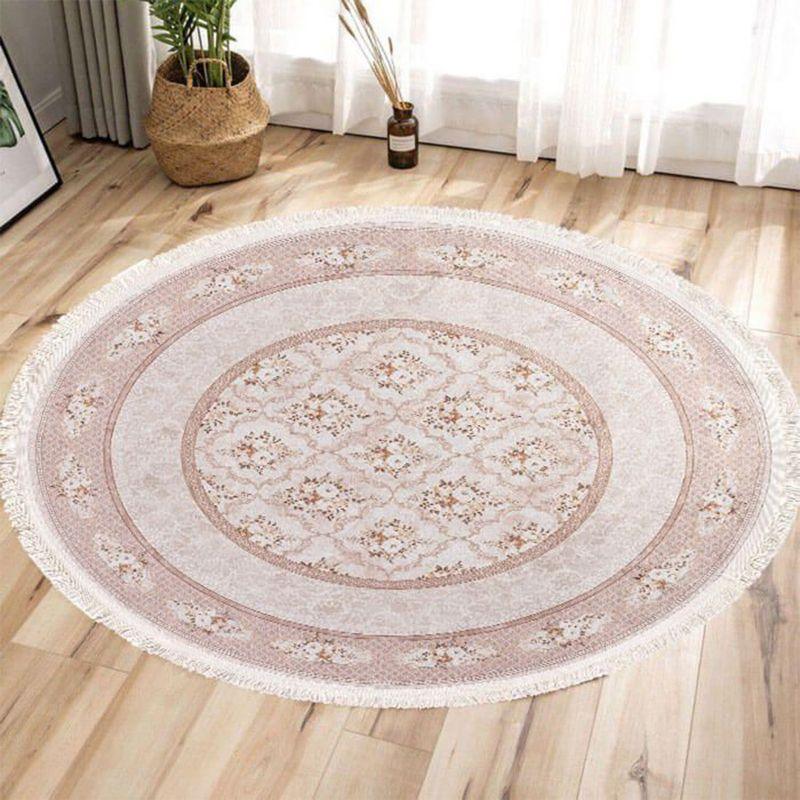 Soft Turkish Velvet Rectangular Decorative Rug - Pink - By In House - ALHOME